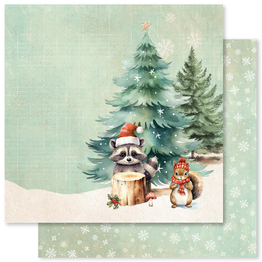 Woodland Christmas F 12x12 Paper (12pc Bulk Pack) 33060