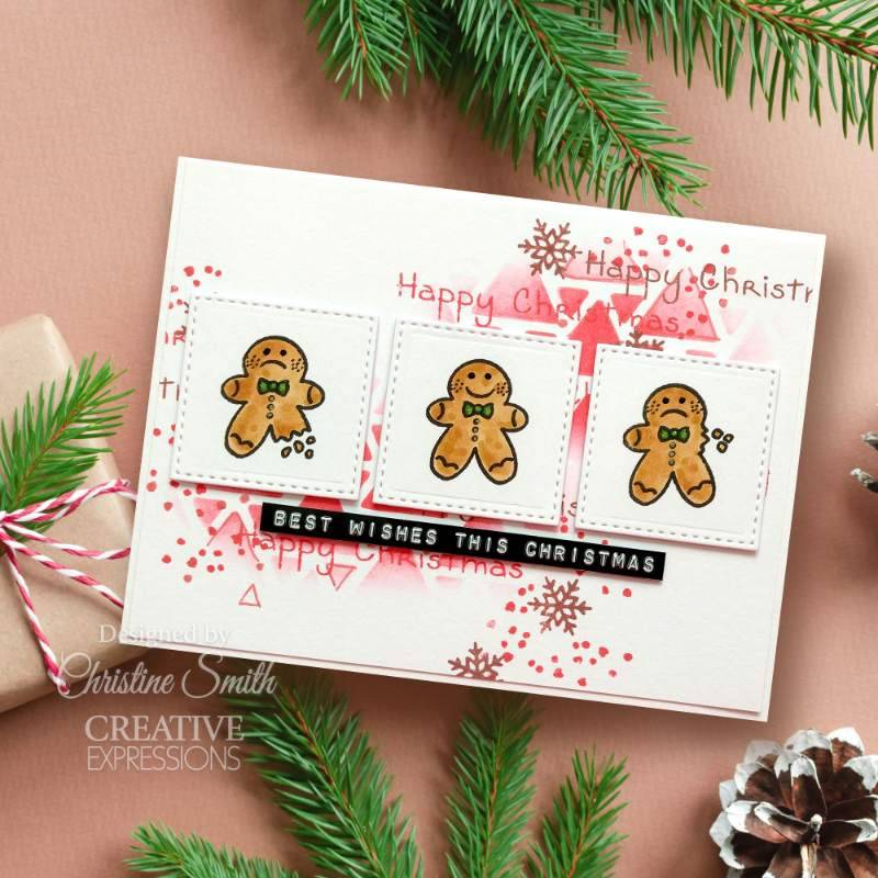 Woodware Clear Singles Tiny Gingerbread Man 3 in x 4 in Stamp