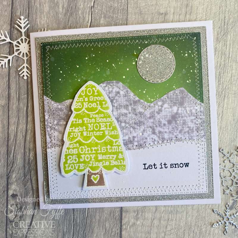 Woodware Clear Singles Tree Wishes 3 in x 4 in stamp Set