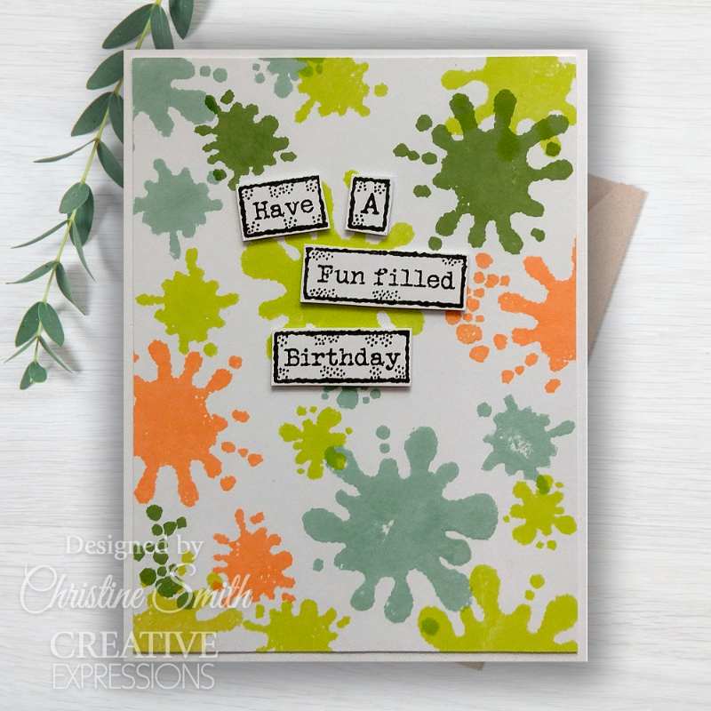 Woodware Clear Singles Paint Blots 3 in x 4 in Stamp Set