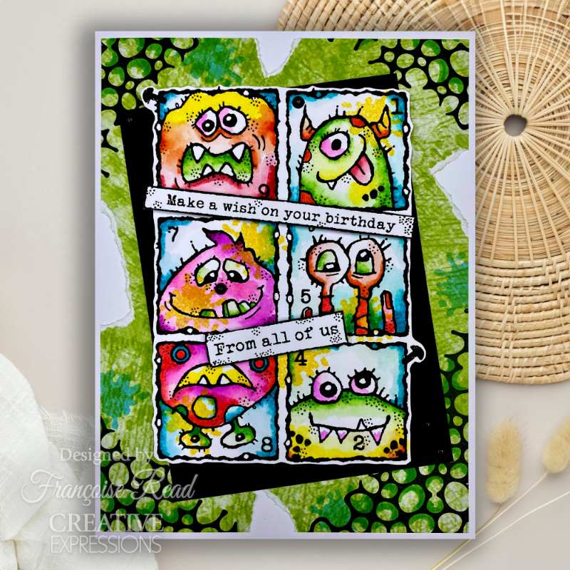 Woodware Clear Singles Monster Skin 3 in x 4 in Stamp Set