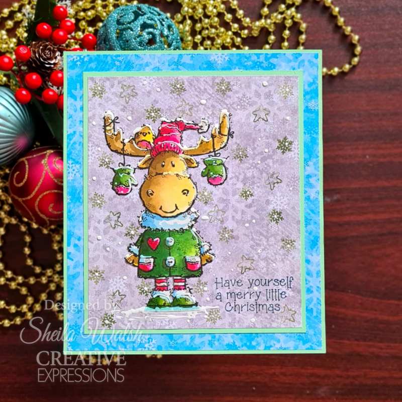 Woodware Clear Singles Magical Christmas Greetings 8 in x 2.6 in Stamp Set