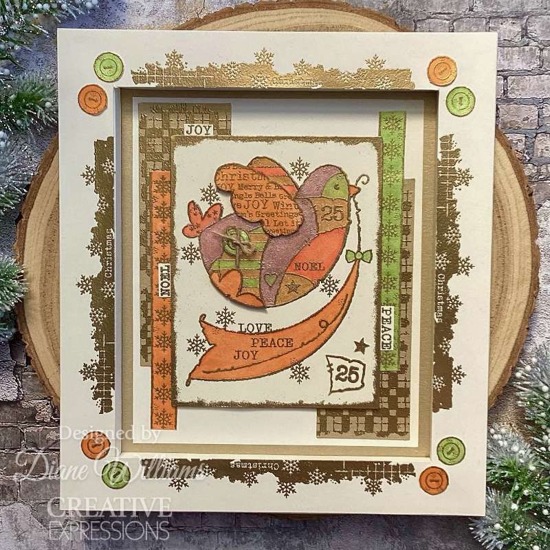 Woodware Clear Singles Peaceful Dove 4 in x 6 in Stamp Set