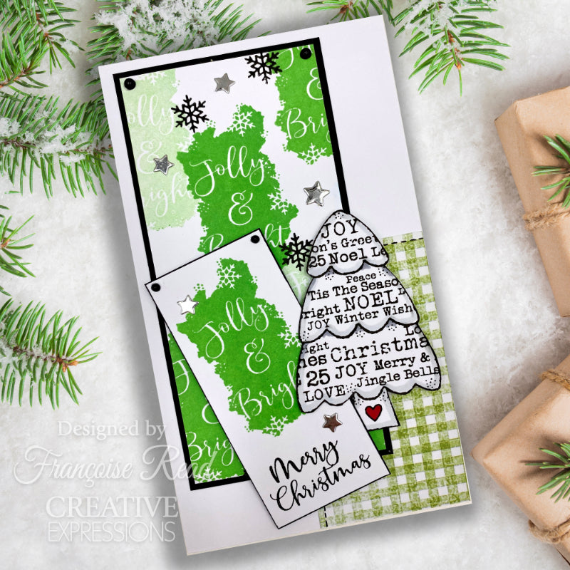 Woodware Clear Singles Tree Wishes 3 in x 4 in stamp Set