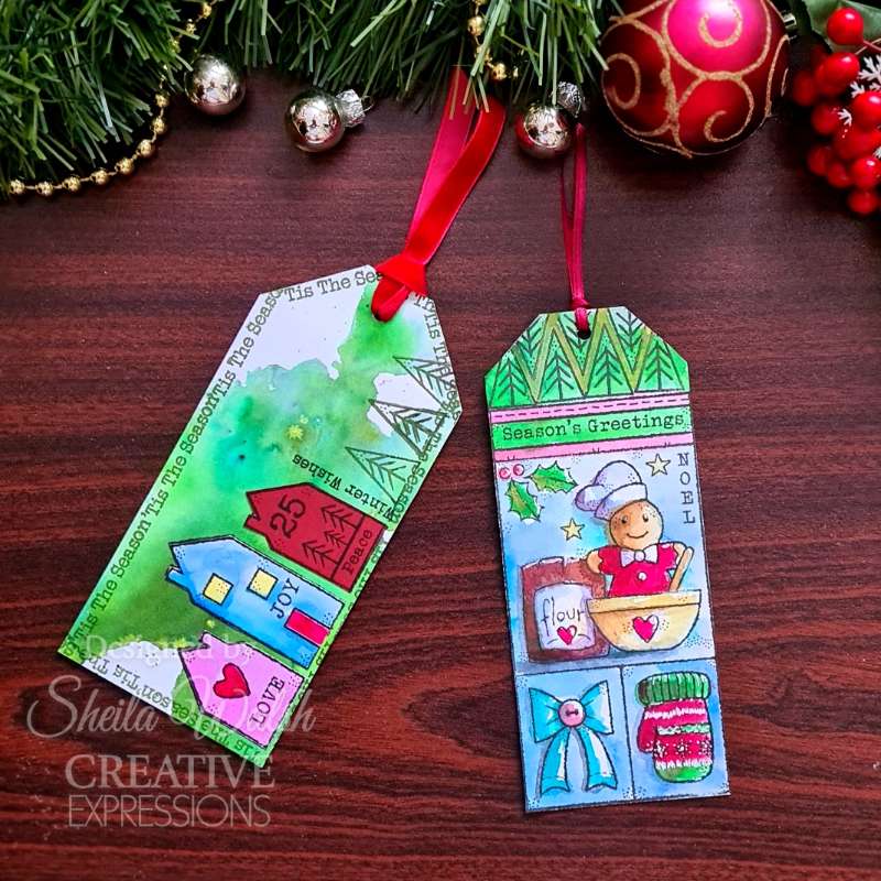 Woodware Clear Singles Christmas Patches 4 in x 6 in Stamp Set