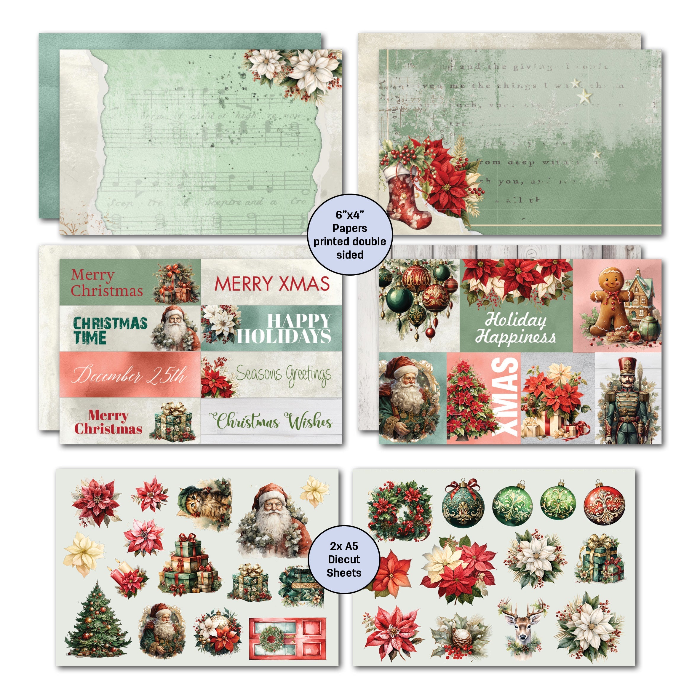 3Quarter Designs Xmas Magic 6x4 Card Pack