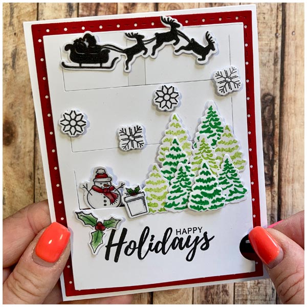 Made To Surprise Stamp & Die Set Moving Scenes Treetops Christmas | Set of 61