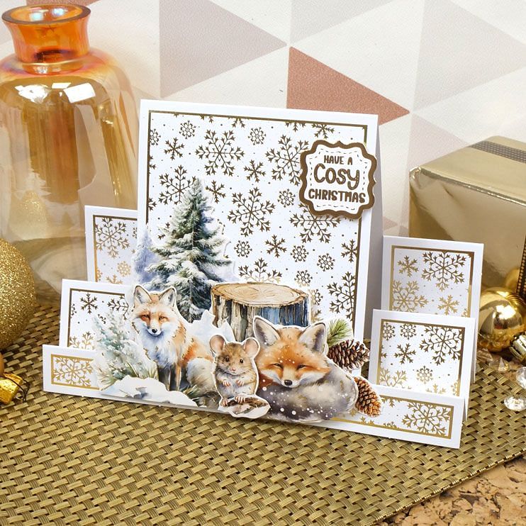 Festive Foiled Pattern Stepper Cards - Ink Me! Selection