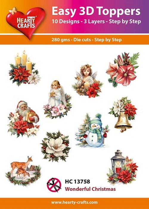 Hearty Crafts - Easy 3D-Toppers Wonderful Christmas