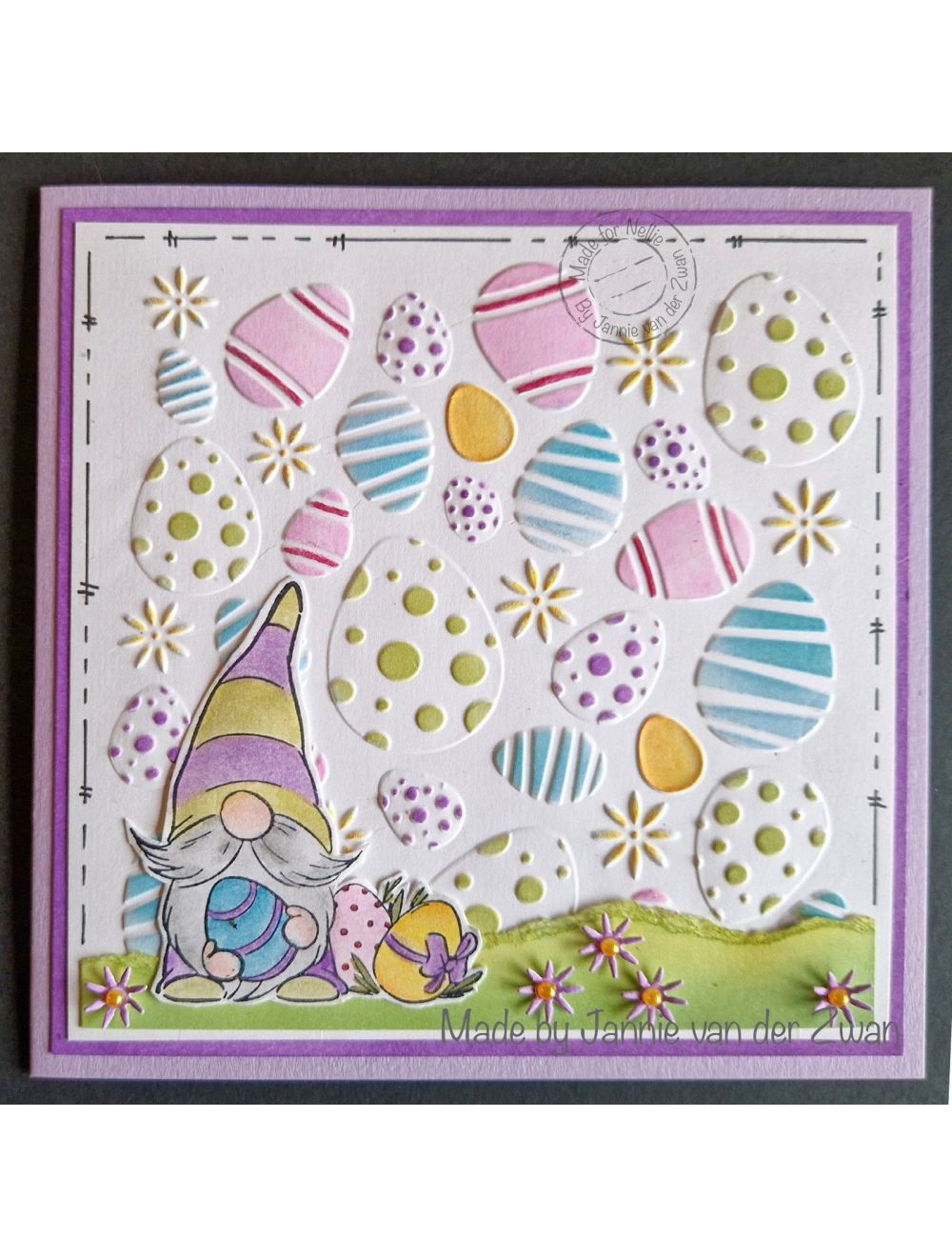 Nellie Snellen • Stencil 15x15cm Easter Eggs Background