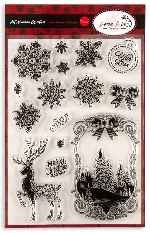 Art Nouveau. Winter Wonderland Stamp