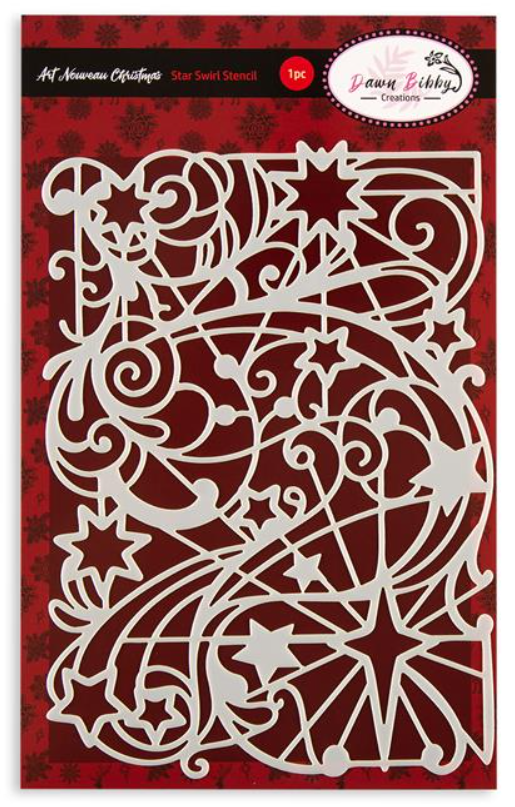 Art Nouveau. Star Swirl Stencil