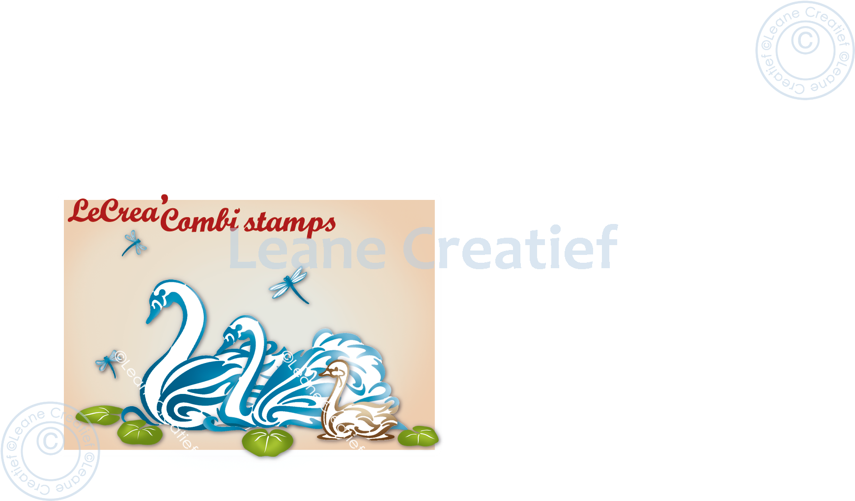 Lecreadesign Combi Clear Stamp Swan Family