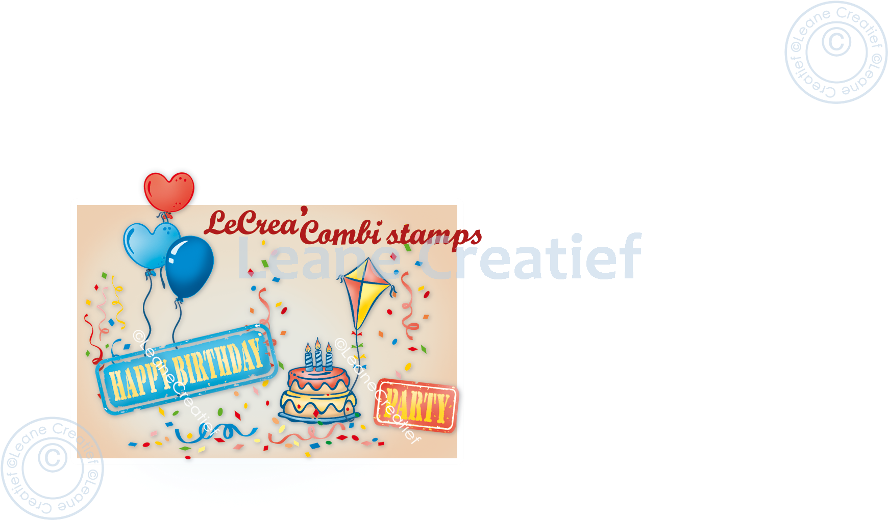 Lecreadesign Combi Clear Stamp Let’S Party