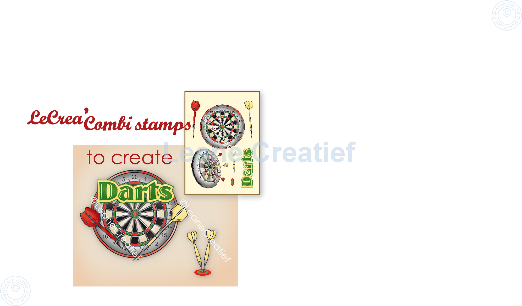 LeCreaDesign Combi Clear Stamp Darts Game