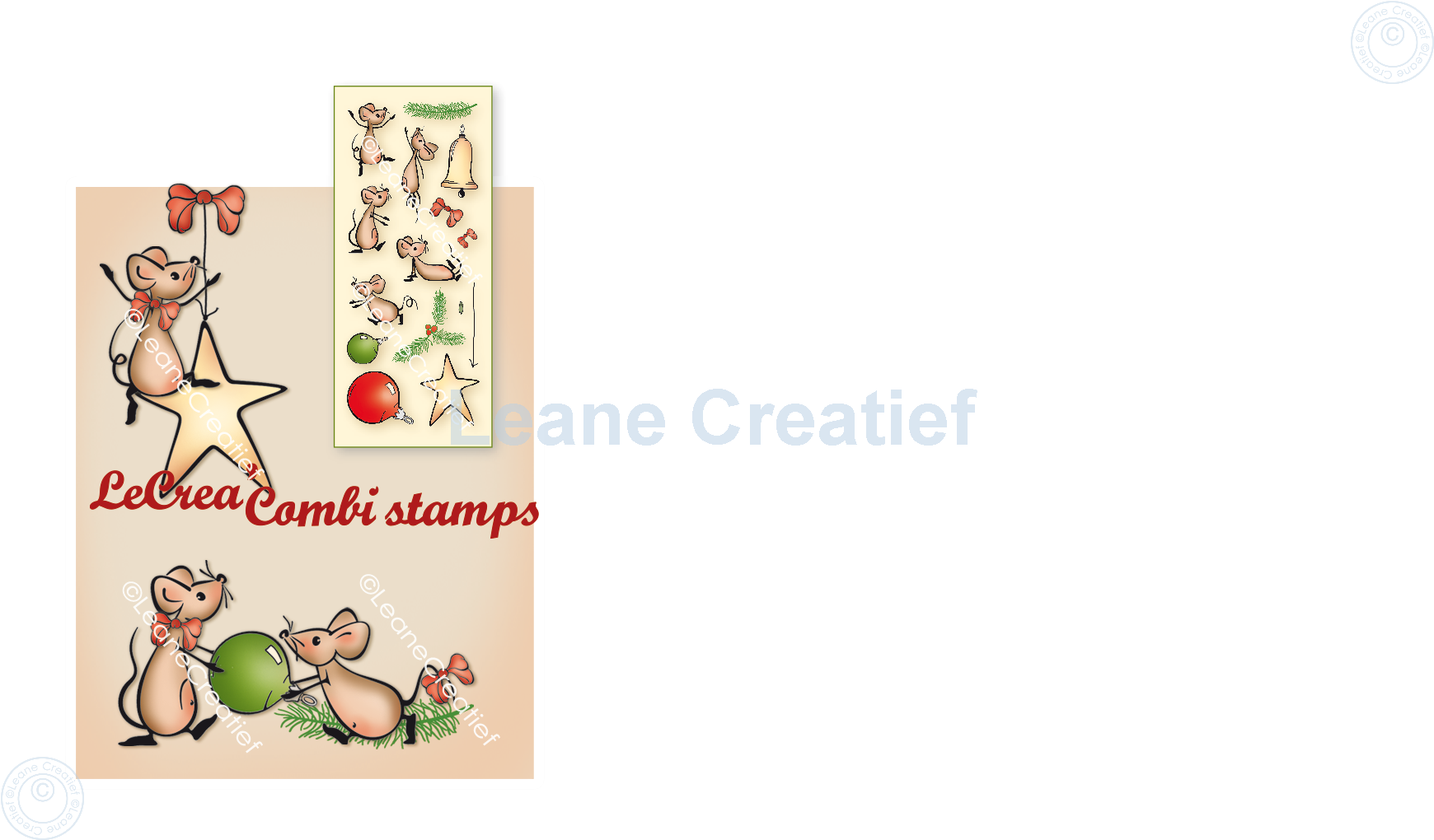 LeCreaDesign Combi Clear Stamp The World Of Mice Christmas