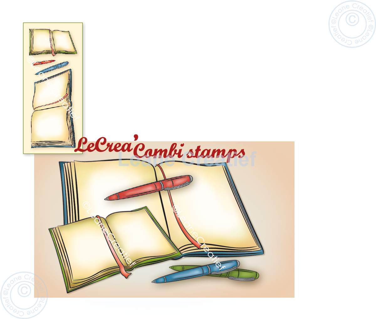 LeCreaDesign Combi Clear Stamp An Open Book