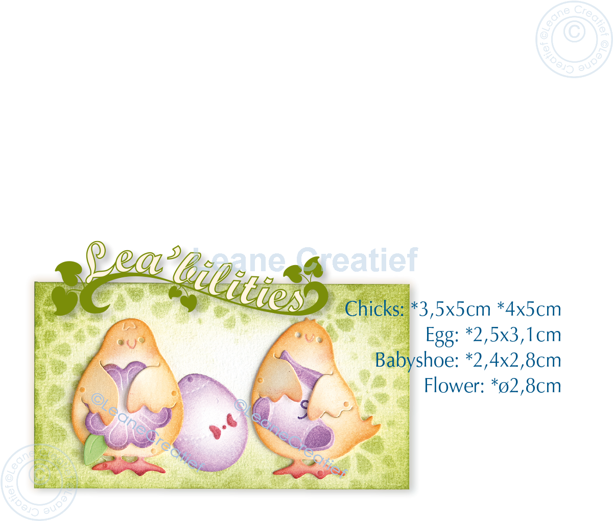 Lea’bilitie Birthday-Baby-Easter Chicks Cut And Embossing Die