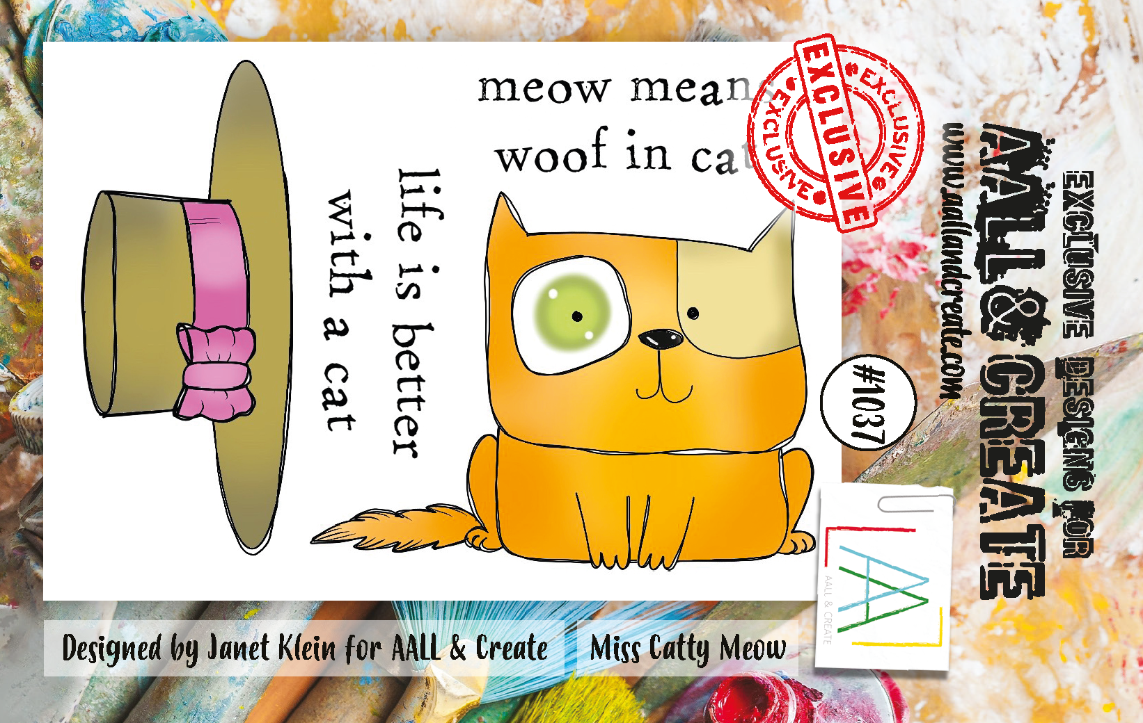 AALL and Create  A7 Stamp Set - 1037 - Miss Catty Meow