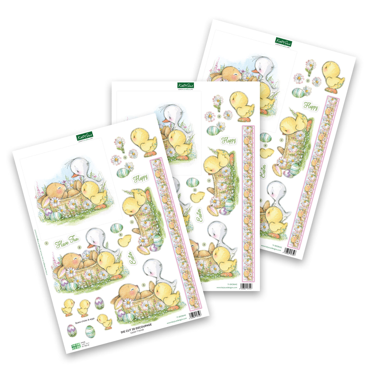 Die Cut Decoupage – Easter Friends (Pack Of 3)