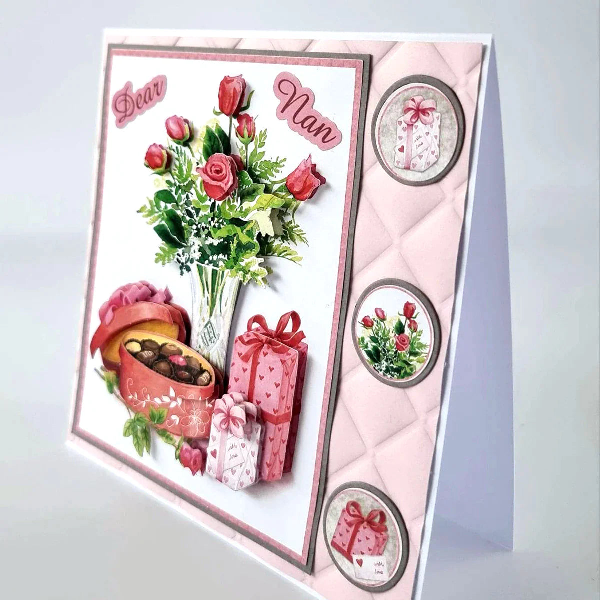 Die Cut Decoupage - Birthday Cake and Flowers (Pack Of 12)