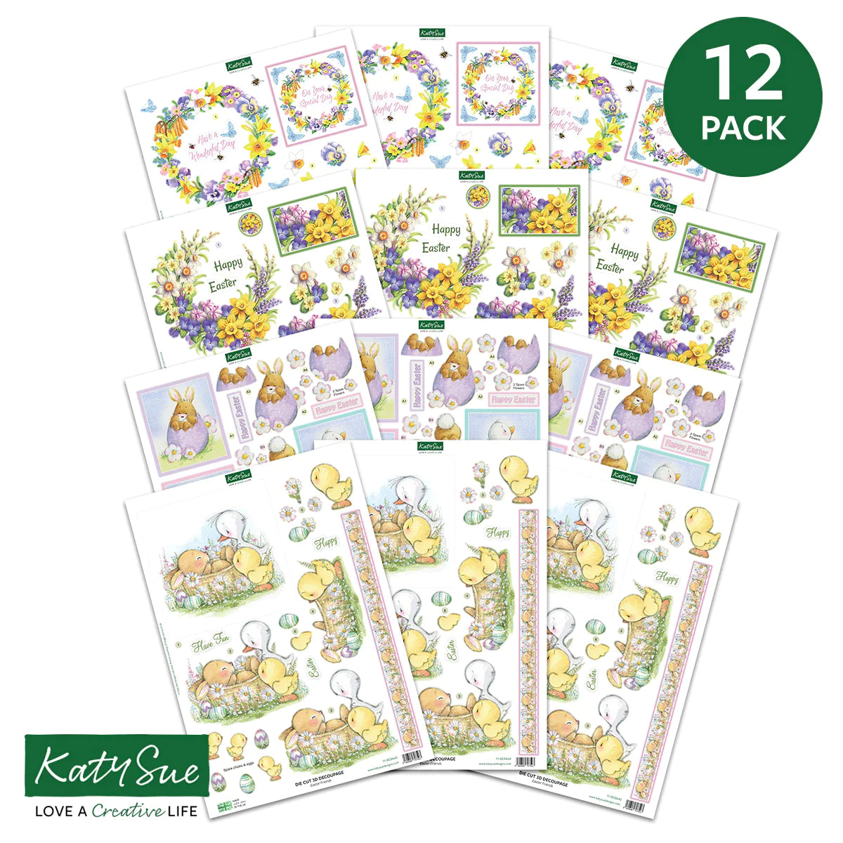 Die Cut Decoupage – Spring and Easter (Pack Of 12)