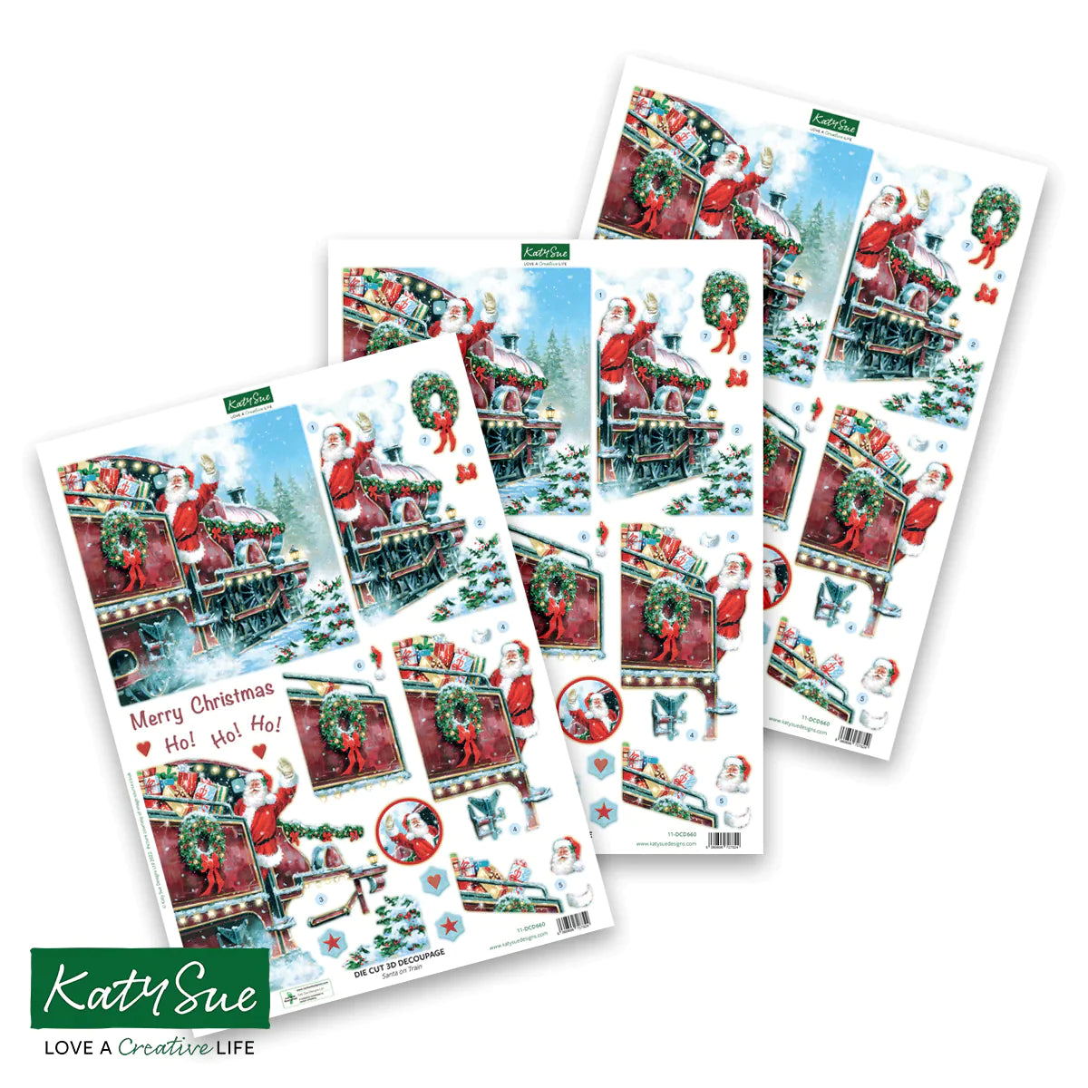 Die Cut Decoupage – Santa Selection (Pack Of 12)