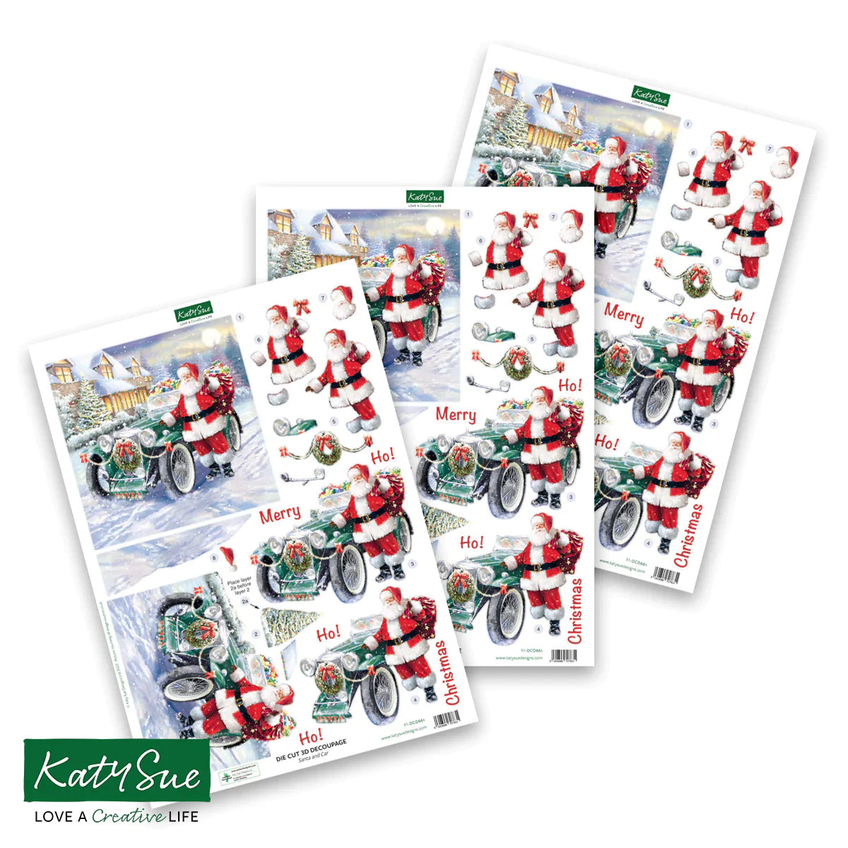 Die Cut Decoupage – Santa Selection (Pack Of 12)