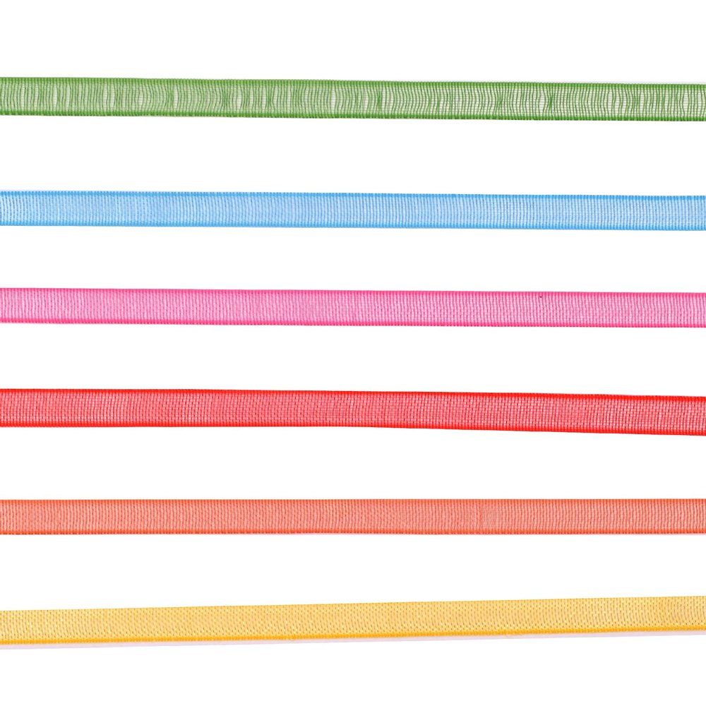 Vaessen Creative Organza Ribbon 6 Colours 3mmx2m Summer