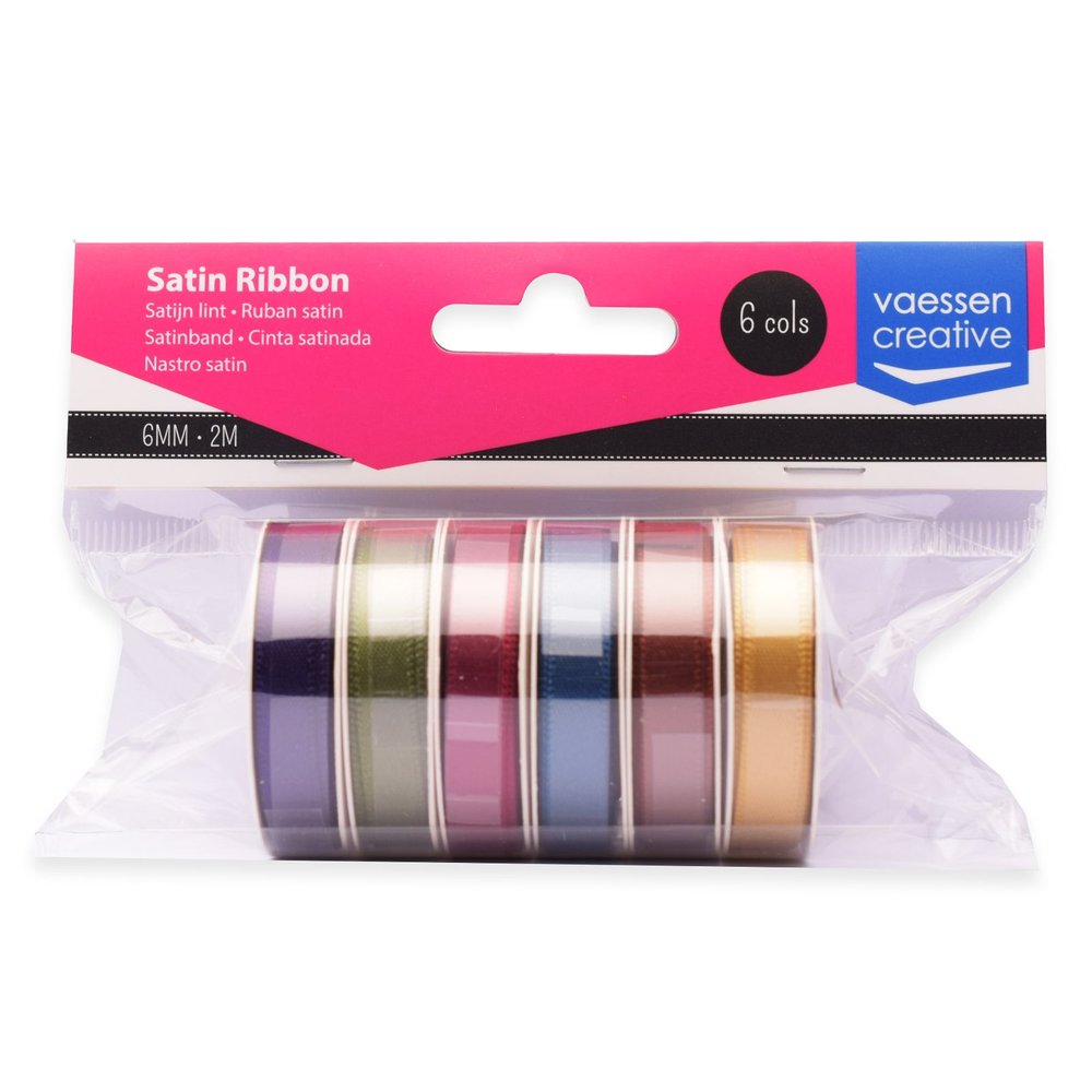 Vaessen Creative Organza Ribbon 6 Colours 6mmx2m Autumn