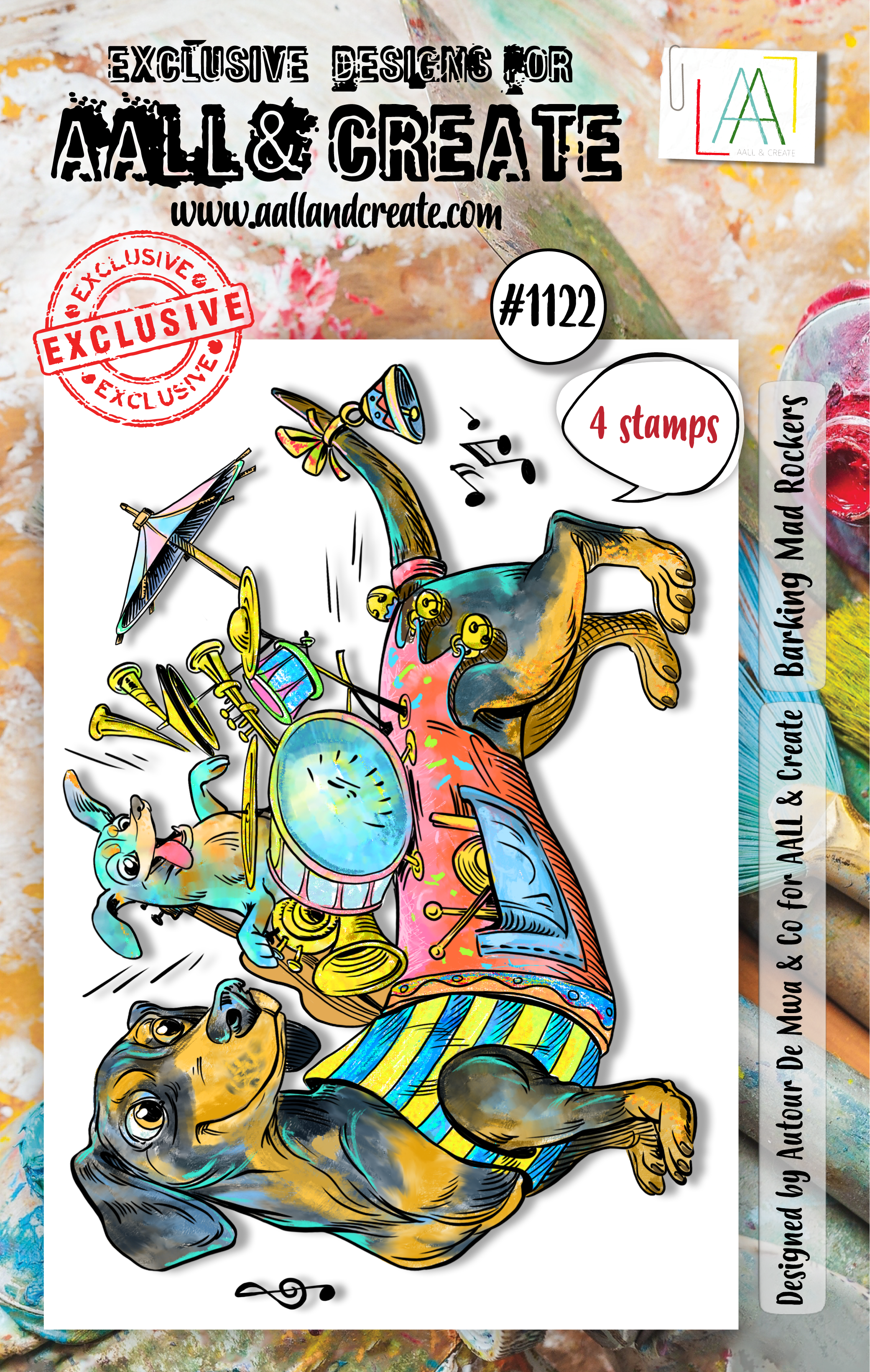 AALL and Create - A7 Stamp Set - Barking Mad Rockers