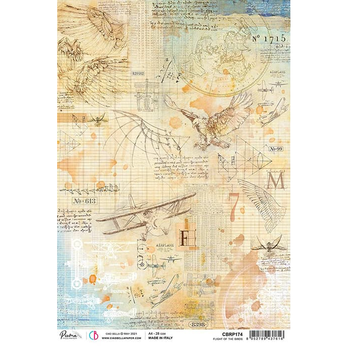 Ciao Bella Rice Paper A4 Flight Of The Birds