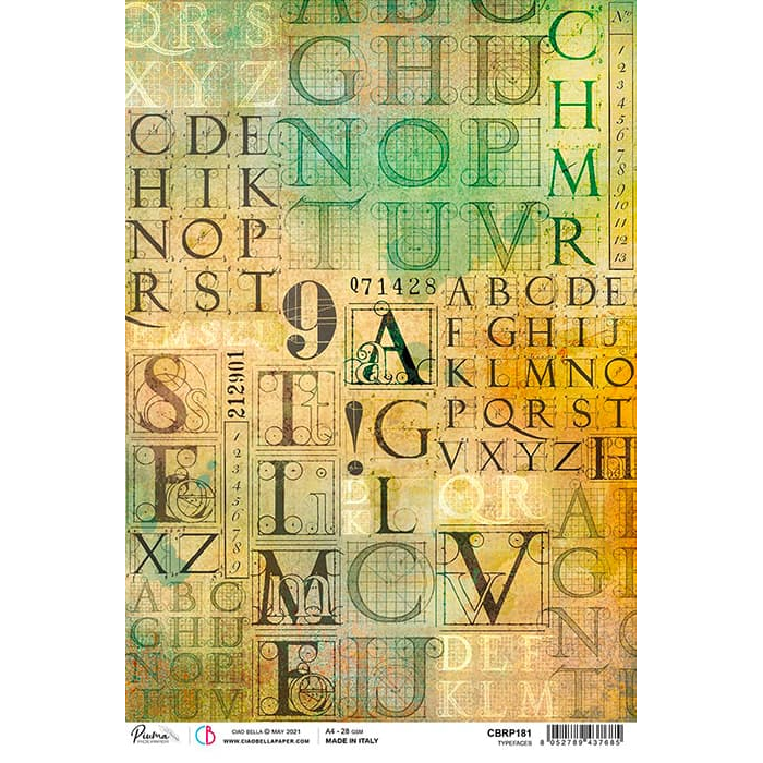 Ciao Bella Rice Paper A4 Typefaces