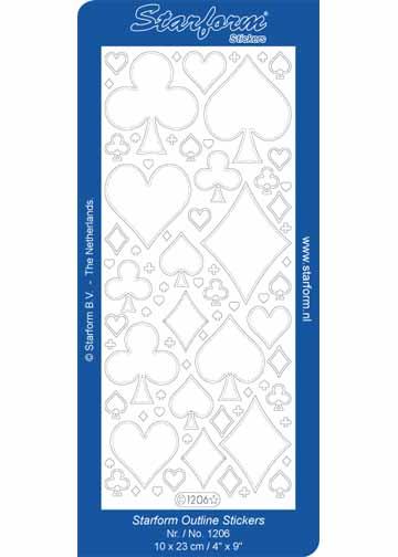 Deco Stickers - Playing Card Shapes