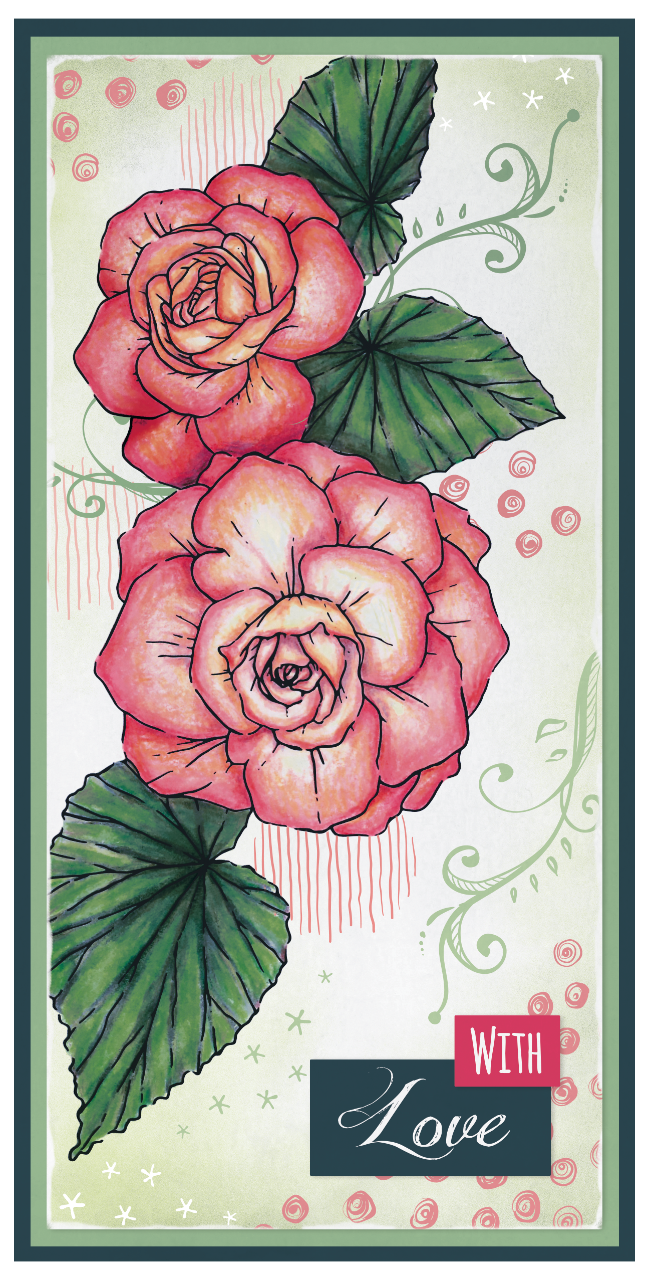 SL Clear Stamp Begonia Essentials 148x210x3mm 16 PC nr.155