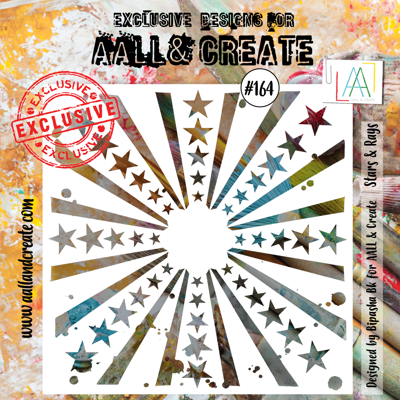 AALL and Create Stencil - 164 - Stars & Rays