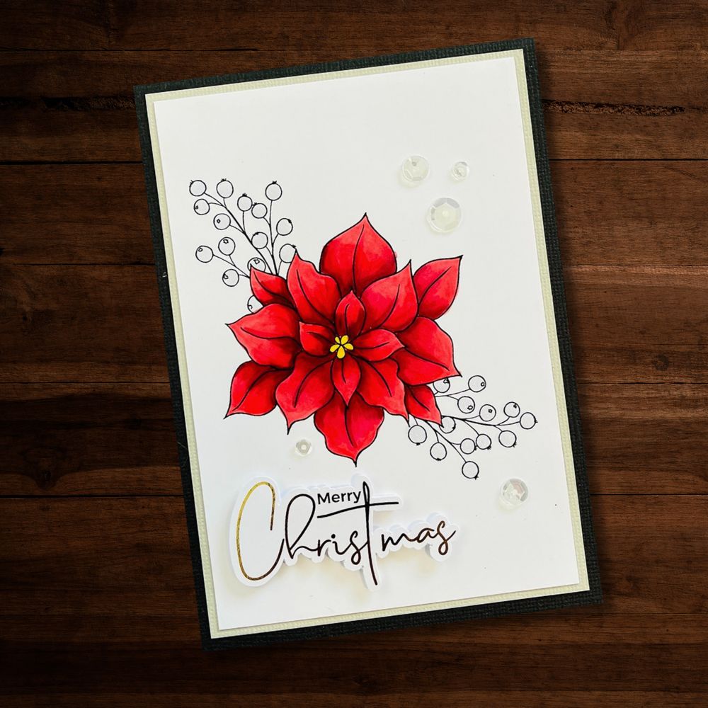 Christmas Poinsettia Clear Stamp Set 30303