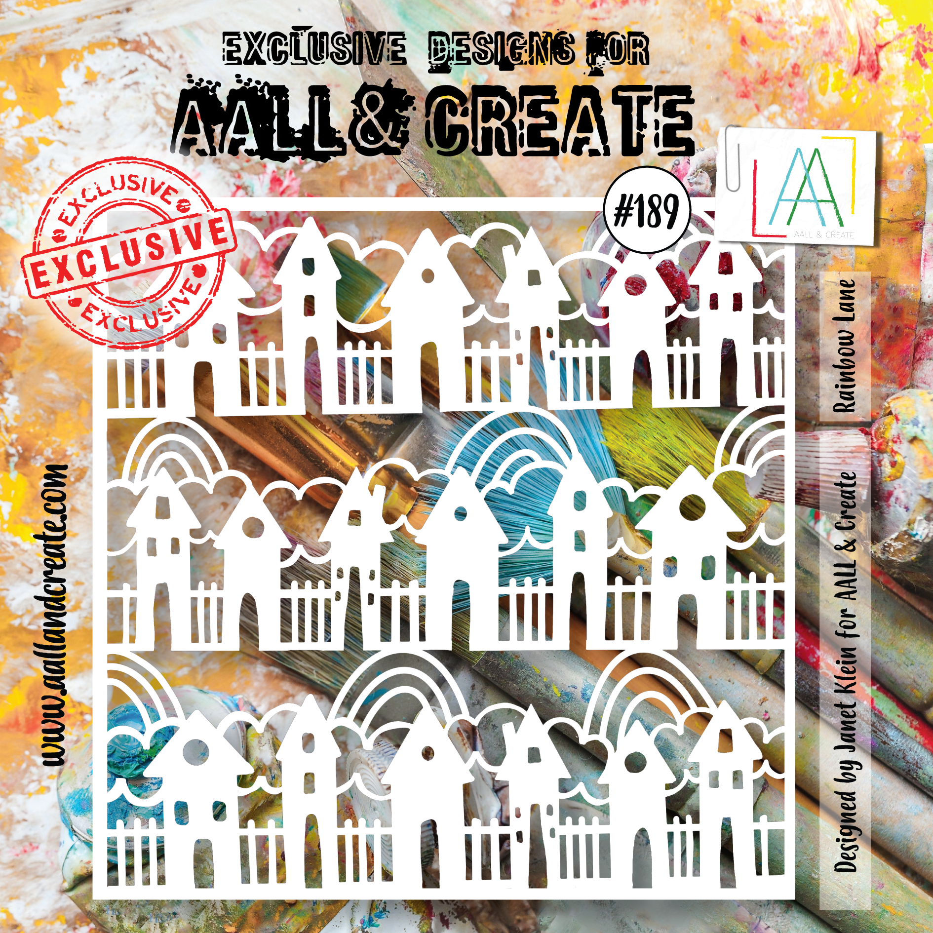 AALL and Create  6"x6" Stencil - 189 - Rainbow Lane