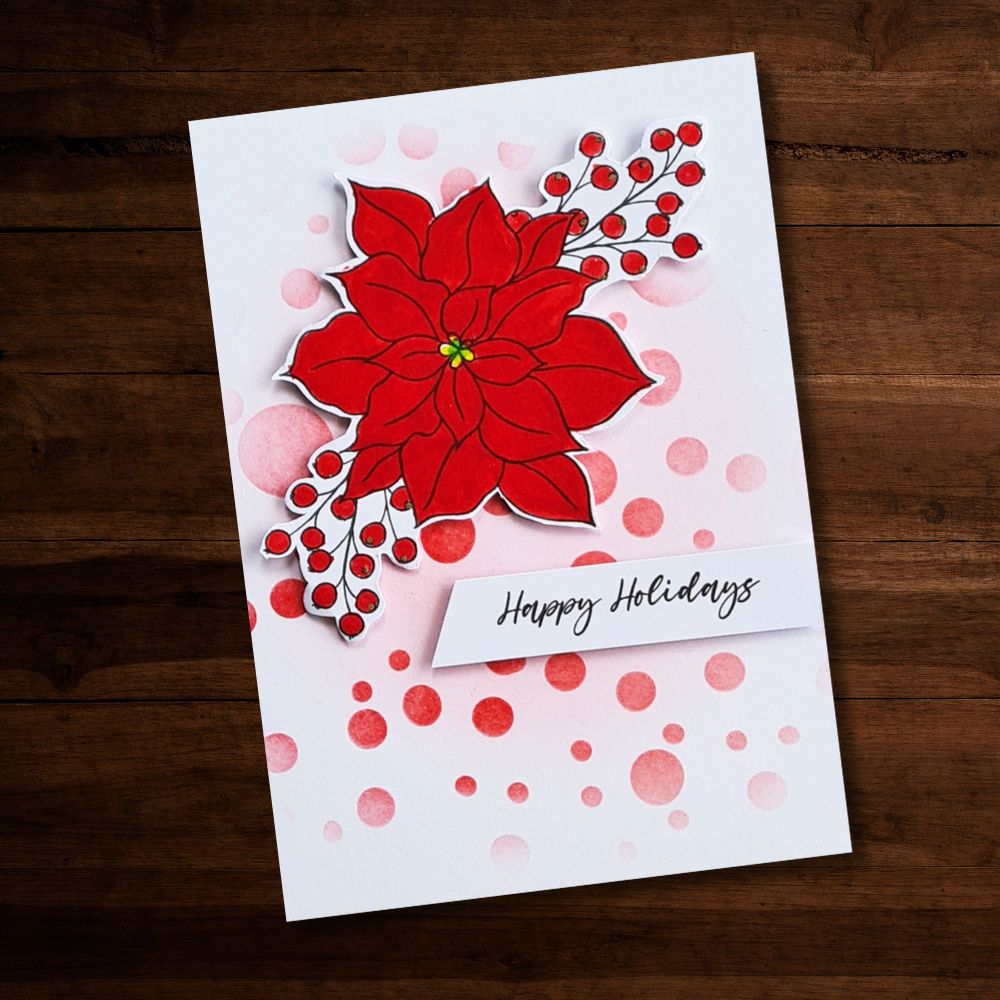 Christmas Poinsettia Clear Stamp Set 30303