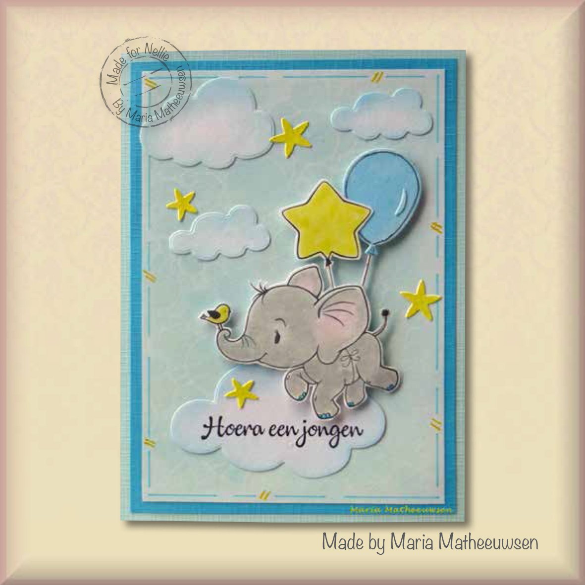 Nellie's Choice Clear Stamp Christmas Cuties Elephant With Star
