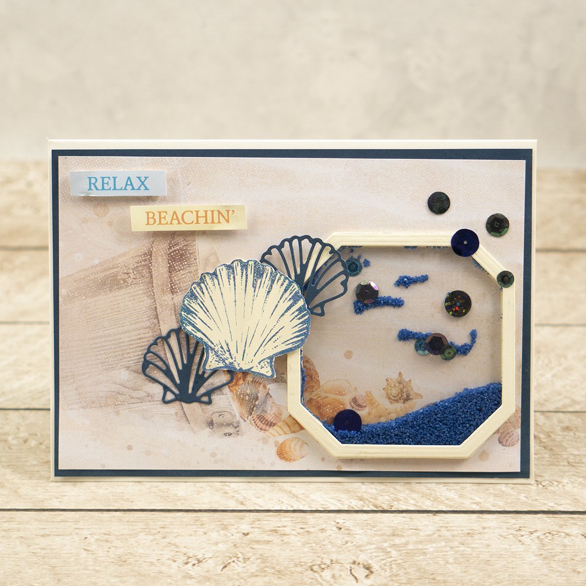 Couture Creations Seaside Girl Flat Seashell Mini Stamp and Die Set