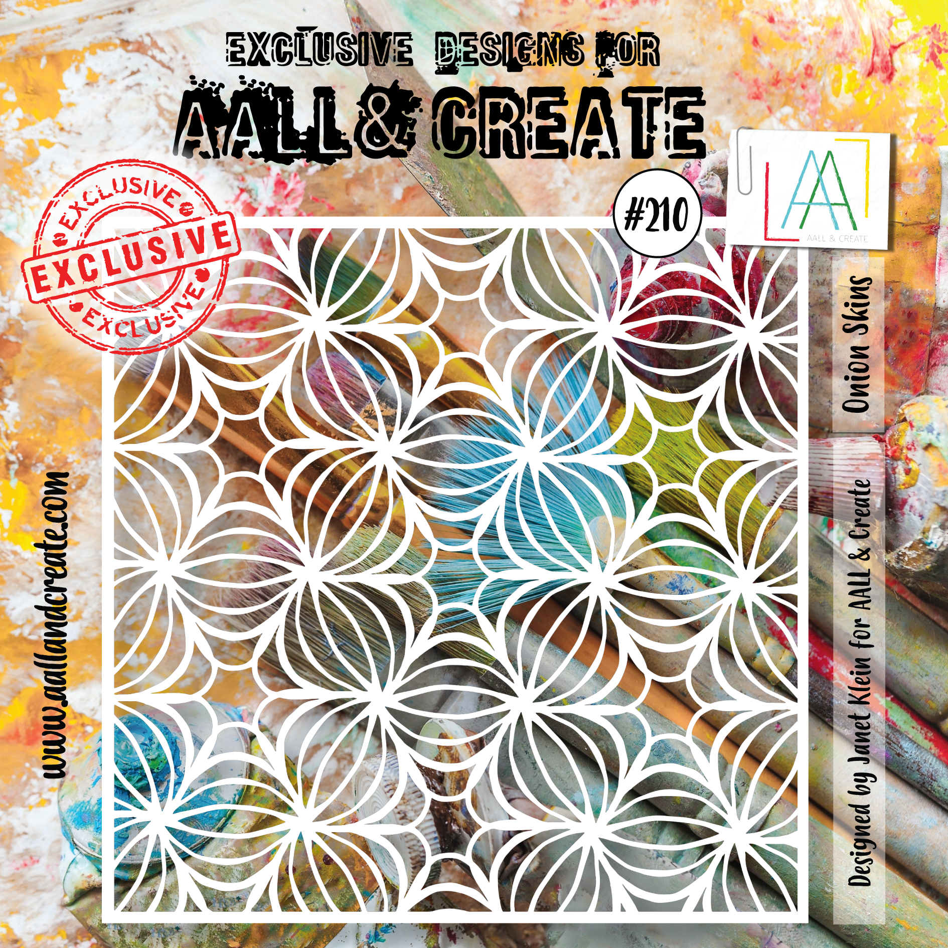 AALL and Create  6"x6" Stencil - 210 - Onion Skins