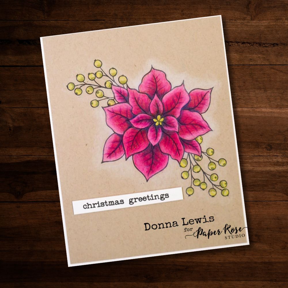 Christmas Poinsettia Clear Stamp Set 30303