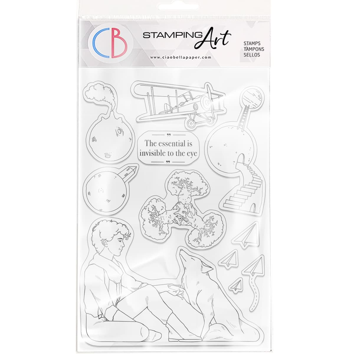 Ciao Bella Clear Stamp Set 6"x8" The Essential is Invisible