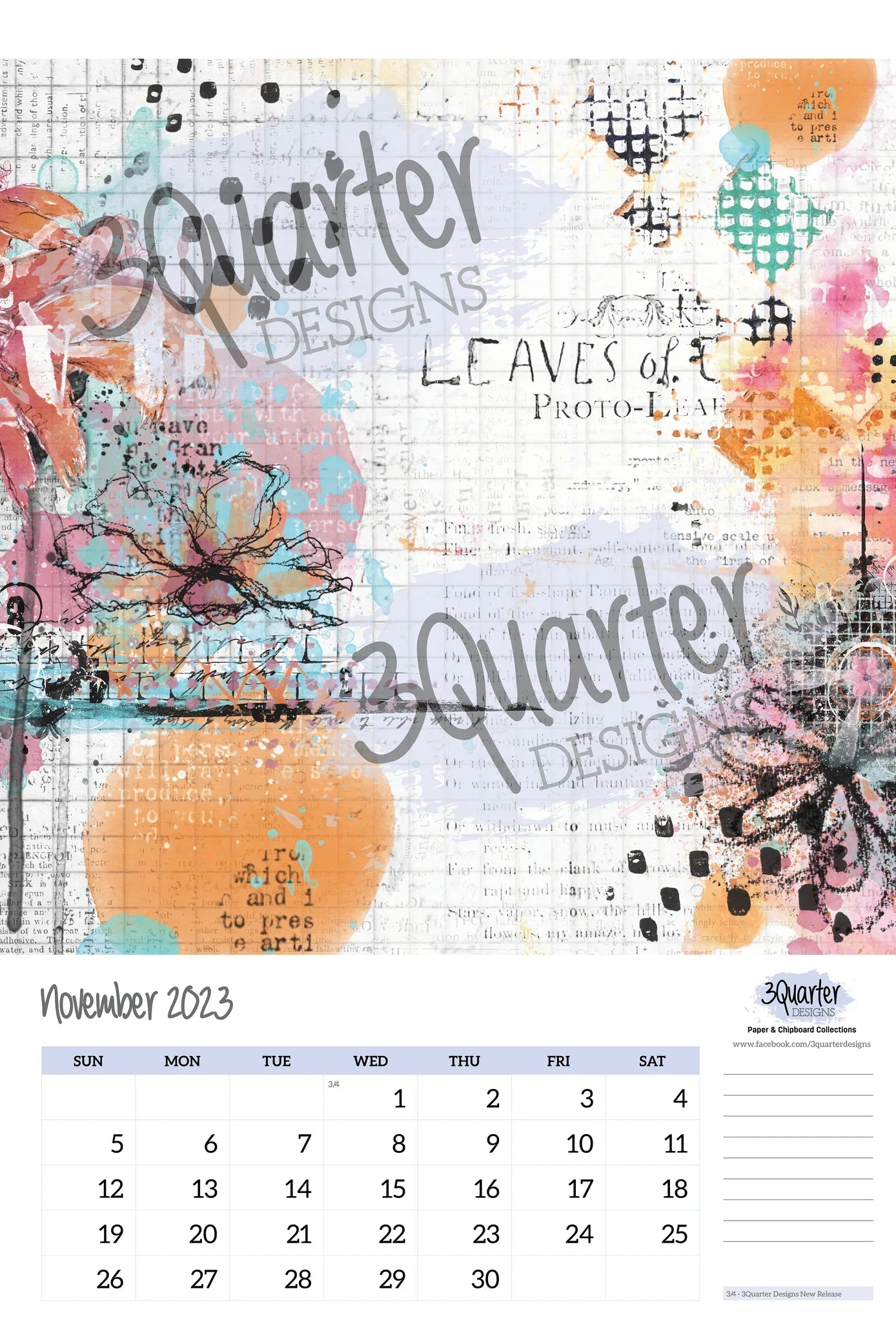 3Quarter Designs - 12 Months Of Crafting Calendar 2023