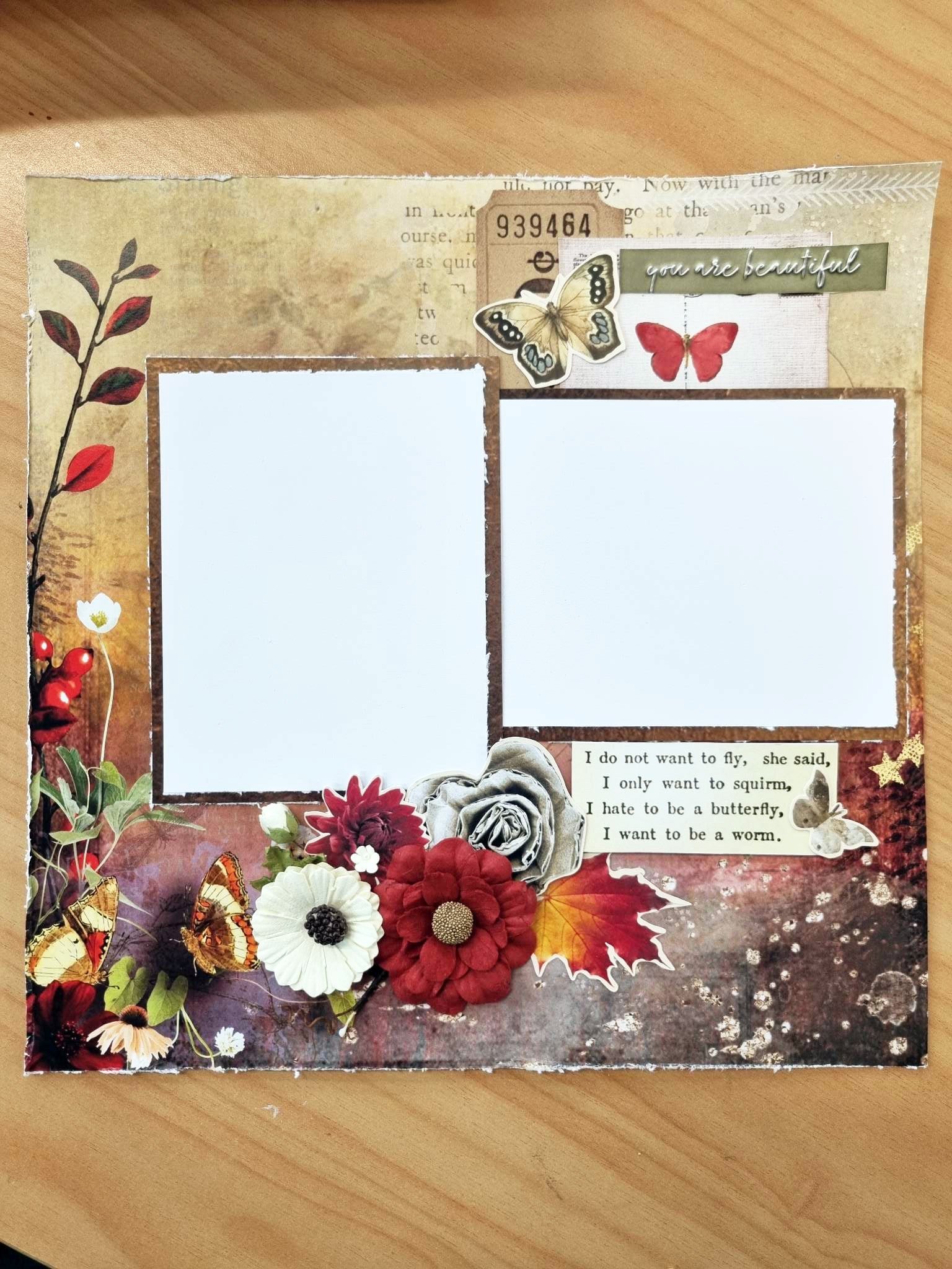 3Quarter Designs - 12" X12" Paper Pack - Autumn Butterfly