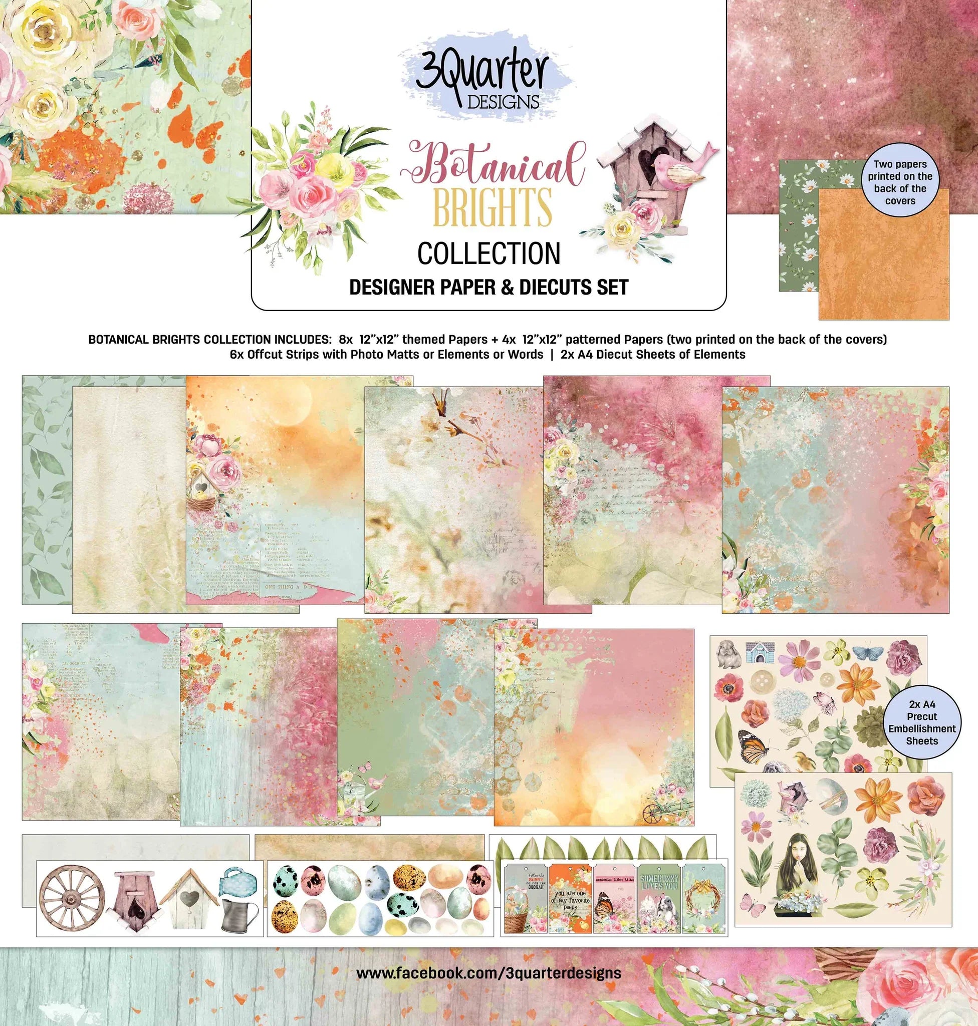 3Quarter Designs - Botanical  Brights - Scrapbook Collection