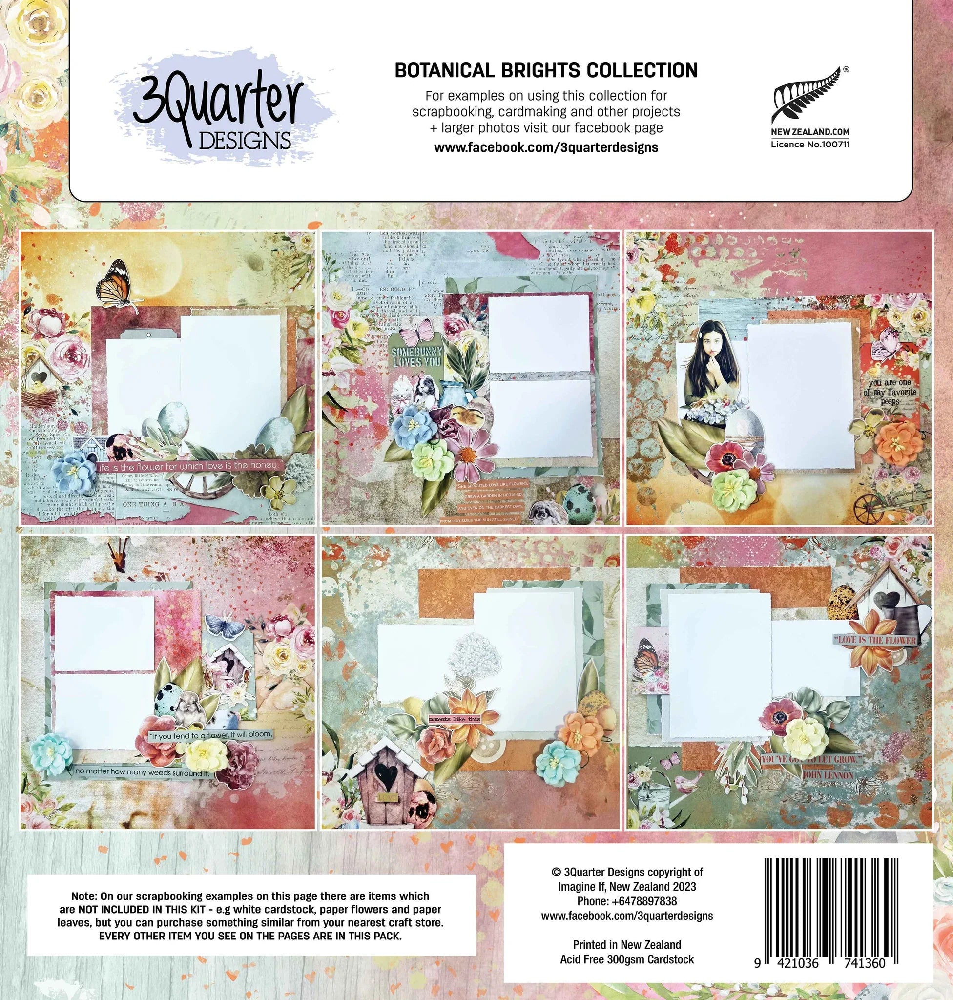 3Quarter Designs - Botanical  Brights - Scrapbook Collection