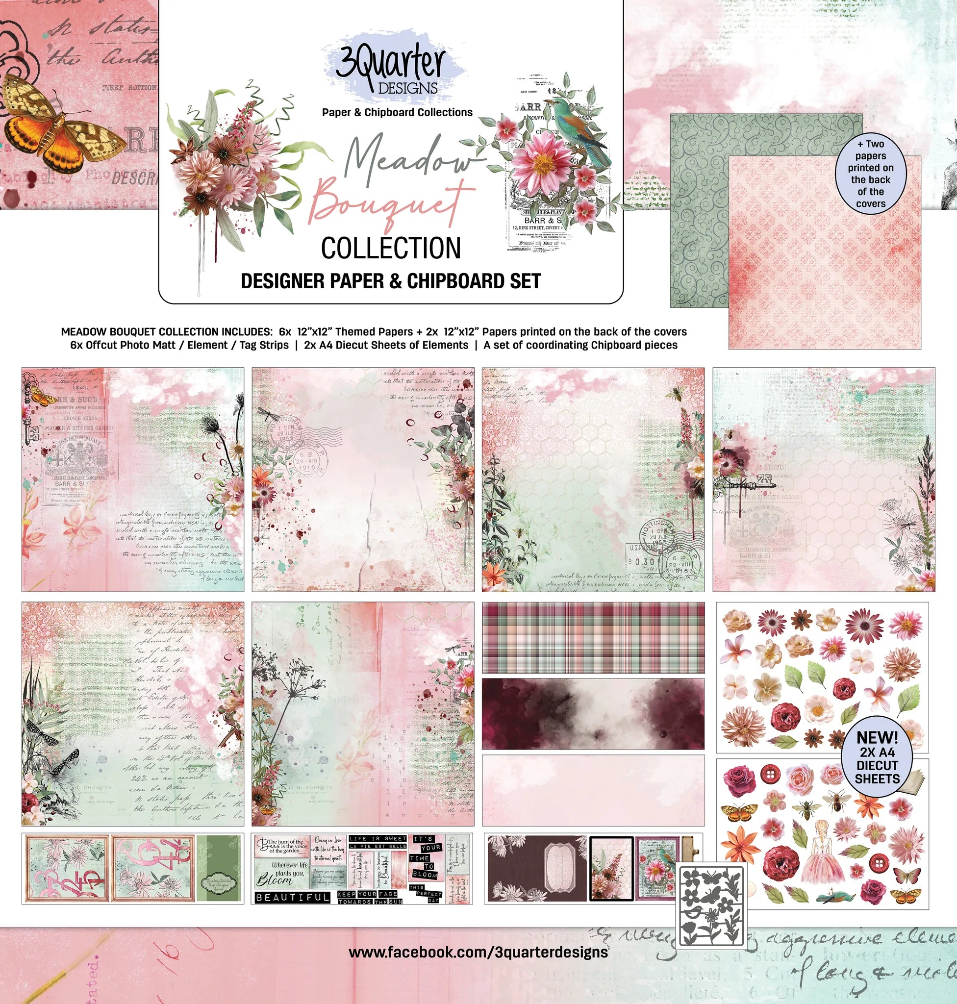 3Quarter Designs - Scrapbook Collection - Meadow Bouquet