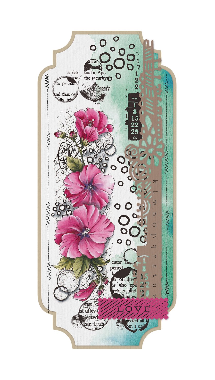 SL Clear Stamp Hibiscus Grunge Collection 148x52,2mm nr.35